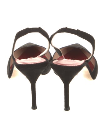 Carolina Herrera Suede Slingback Pumps