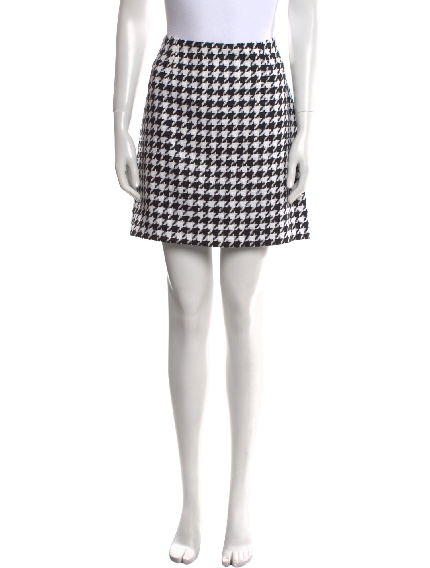 Carolina Herrera Houndstooth Print Mini Skirt w/ Tags