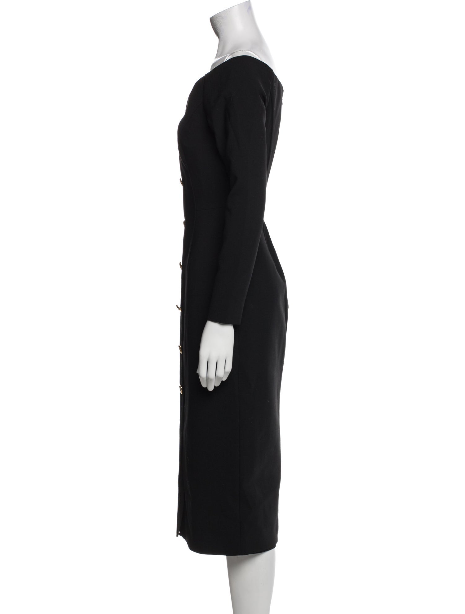 Carolina Herrera Virgin Wool Midi Length Dress