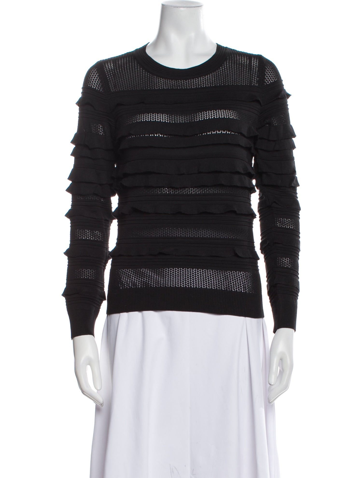 Carolina Herrera Silk Scoop Neck Sweater