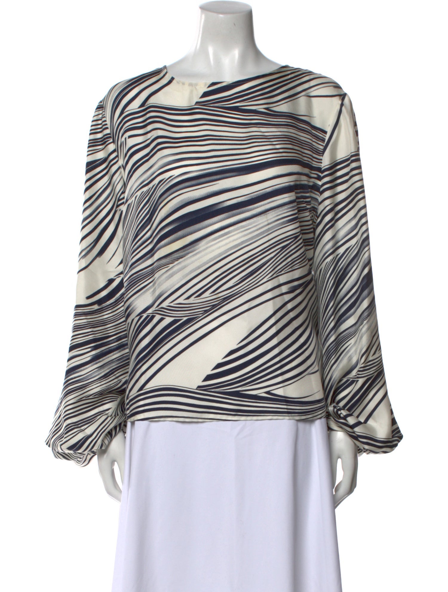 Carolina Herrera Printed Cowl Neck Top