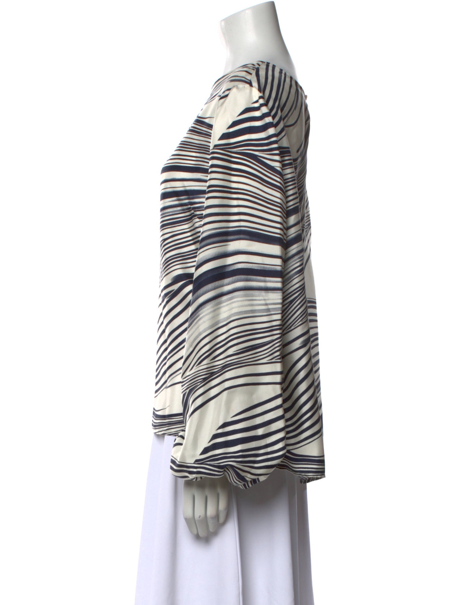 Carolina Herrera Printed Cowl Neck Top