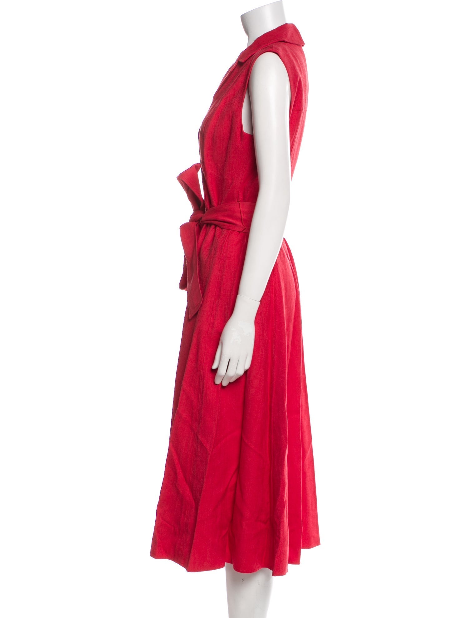Carolina Herrera V-Neck Long Dress