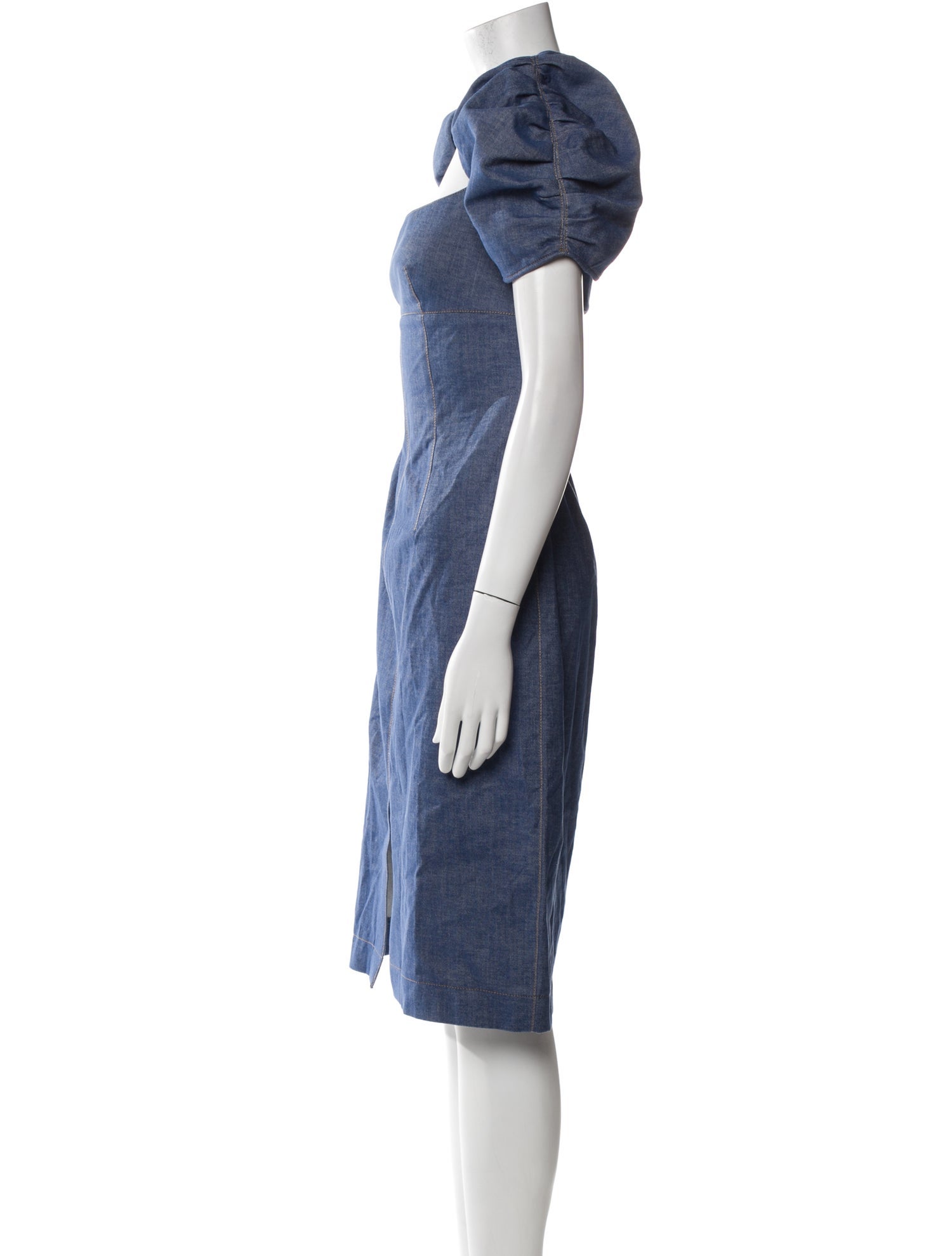 Carolina Herrera Square Neckline Midi Length Dress