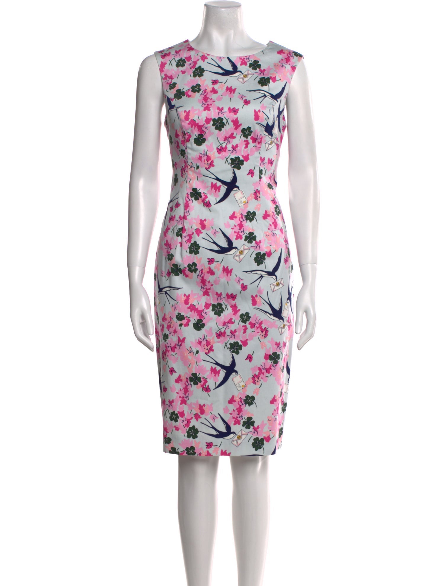 Carolina Herrera Floral Print Knee-Length Dress w/ Tags