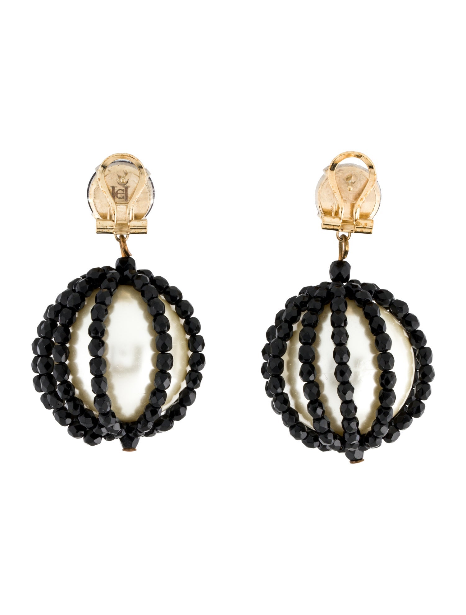 Carolina Herrera Bead & Faux Pearl Drop Earrings