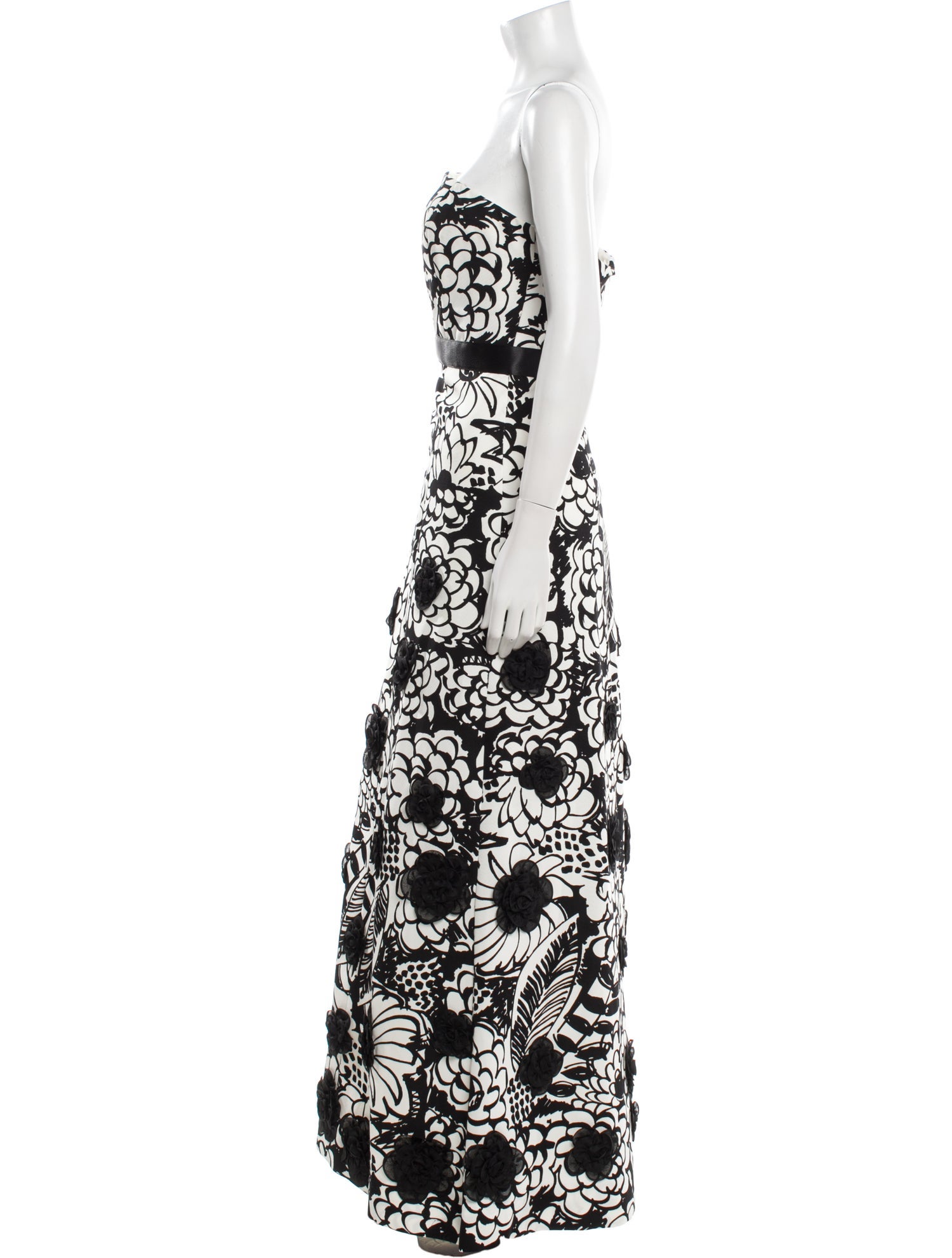 Carolina Herrera Floral Print Long Dress