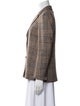 Carolina Herrera Wool Plaid Print Blazer