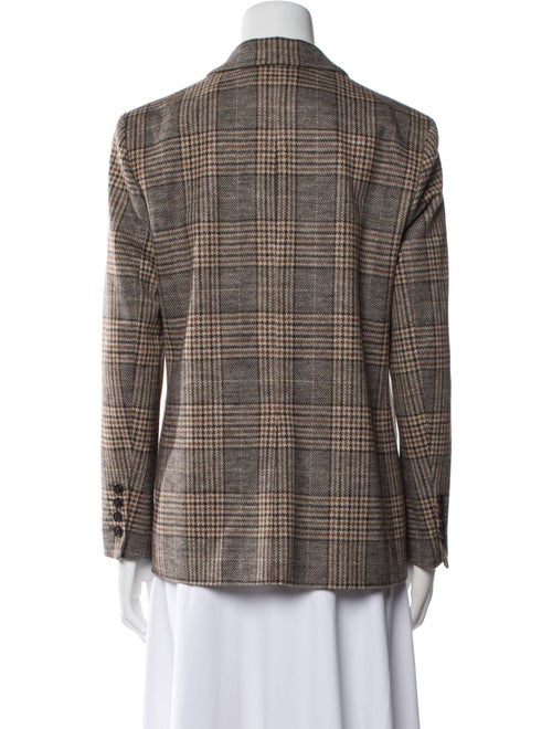 Carolina Herrera Wool Plaid Print Blazer