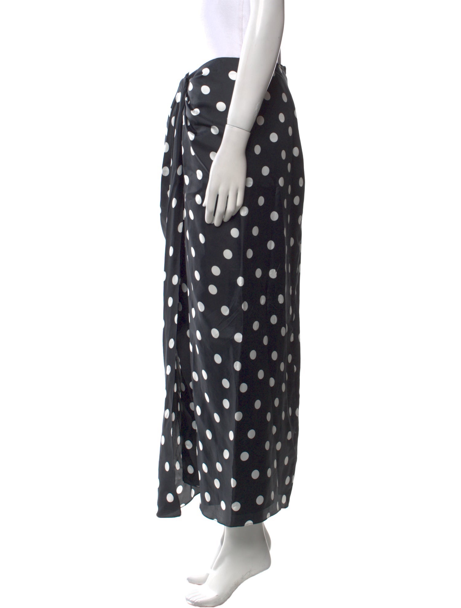 Carolina Herrera Polka Dot Print Midi Length Skirt