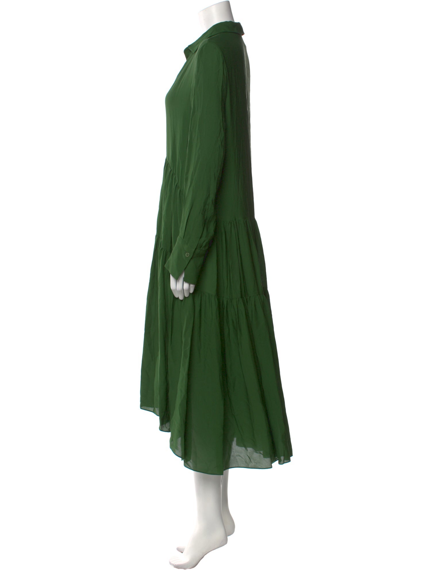 Carolina Herrera V-Neck Midi Length Dress