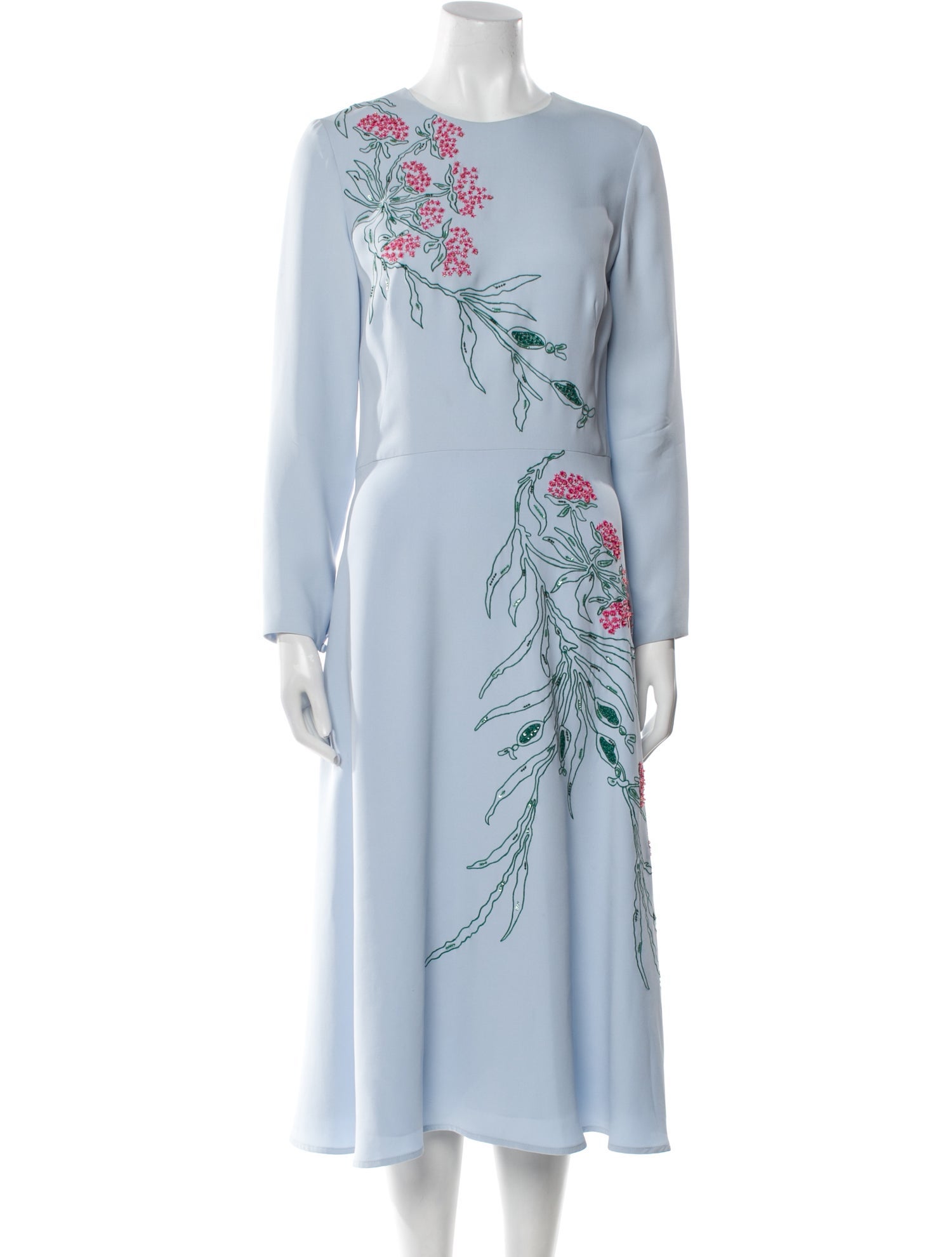 Carolina Herrera Silk Midi Length Dress