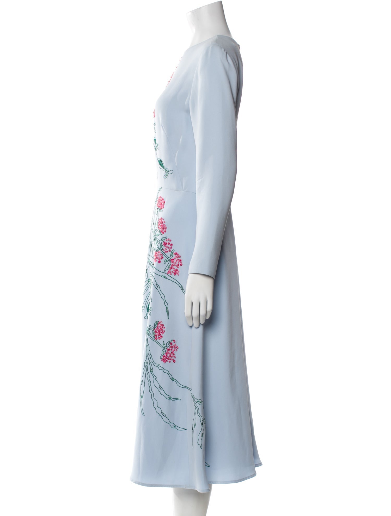 Carolina Herrera Silk Midi Length Dress