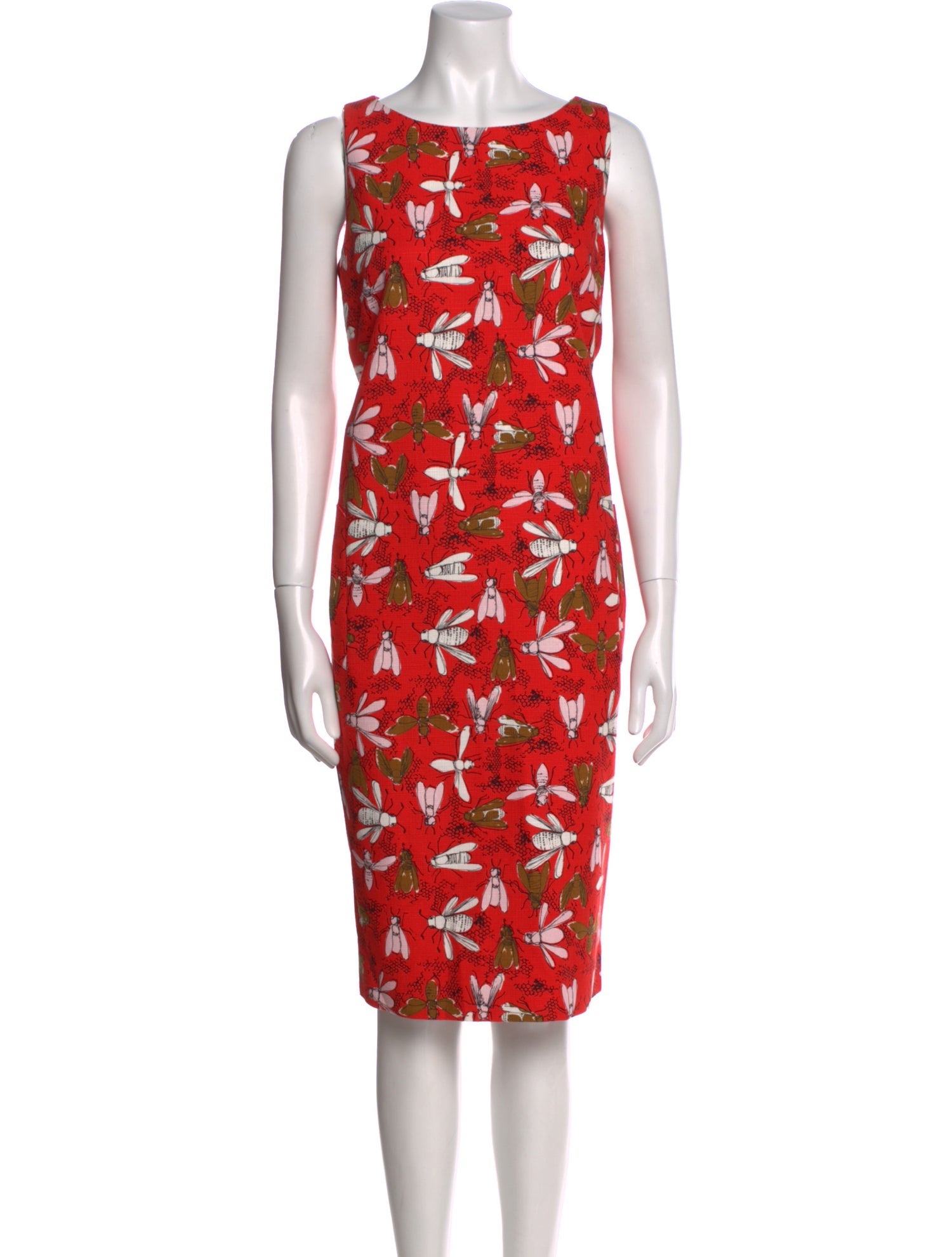 Carolina Herrera Floral Print Knee-Length Dress w/ Tags