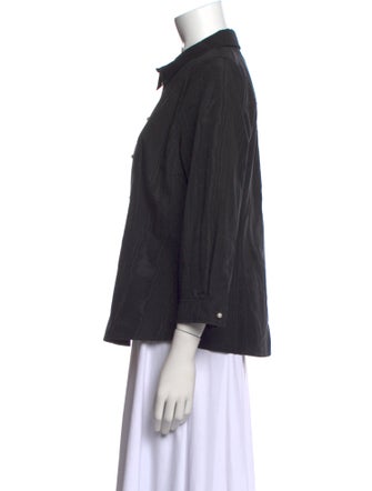 Carolina Herrera Three-Quarter Sleeve Button-Up Top