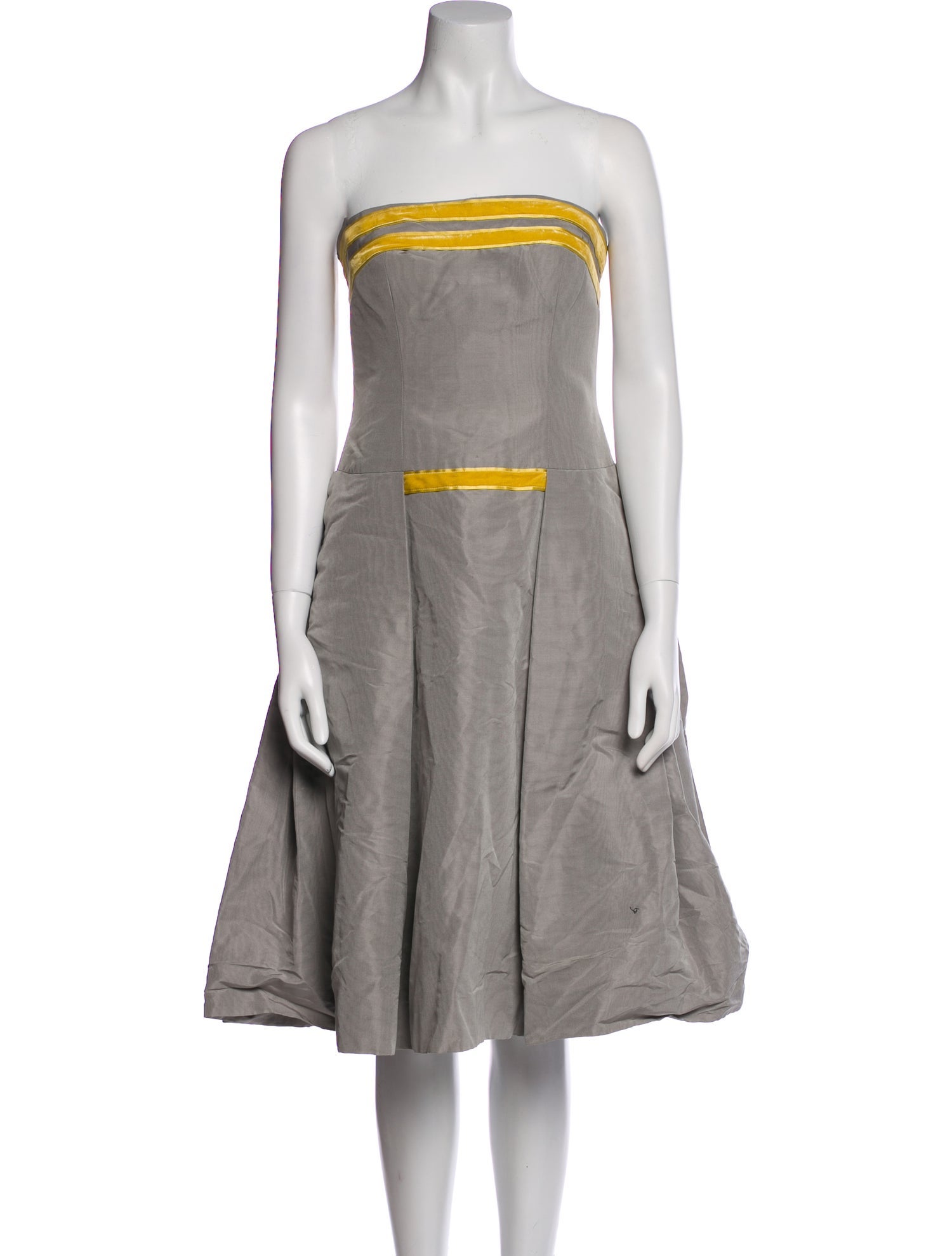 Carolina Herrera Strapless Knee-Length Dress