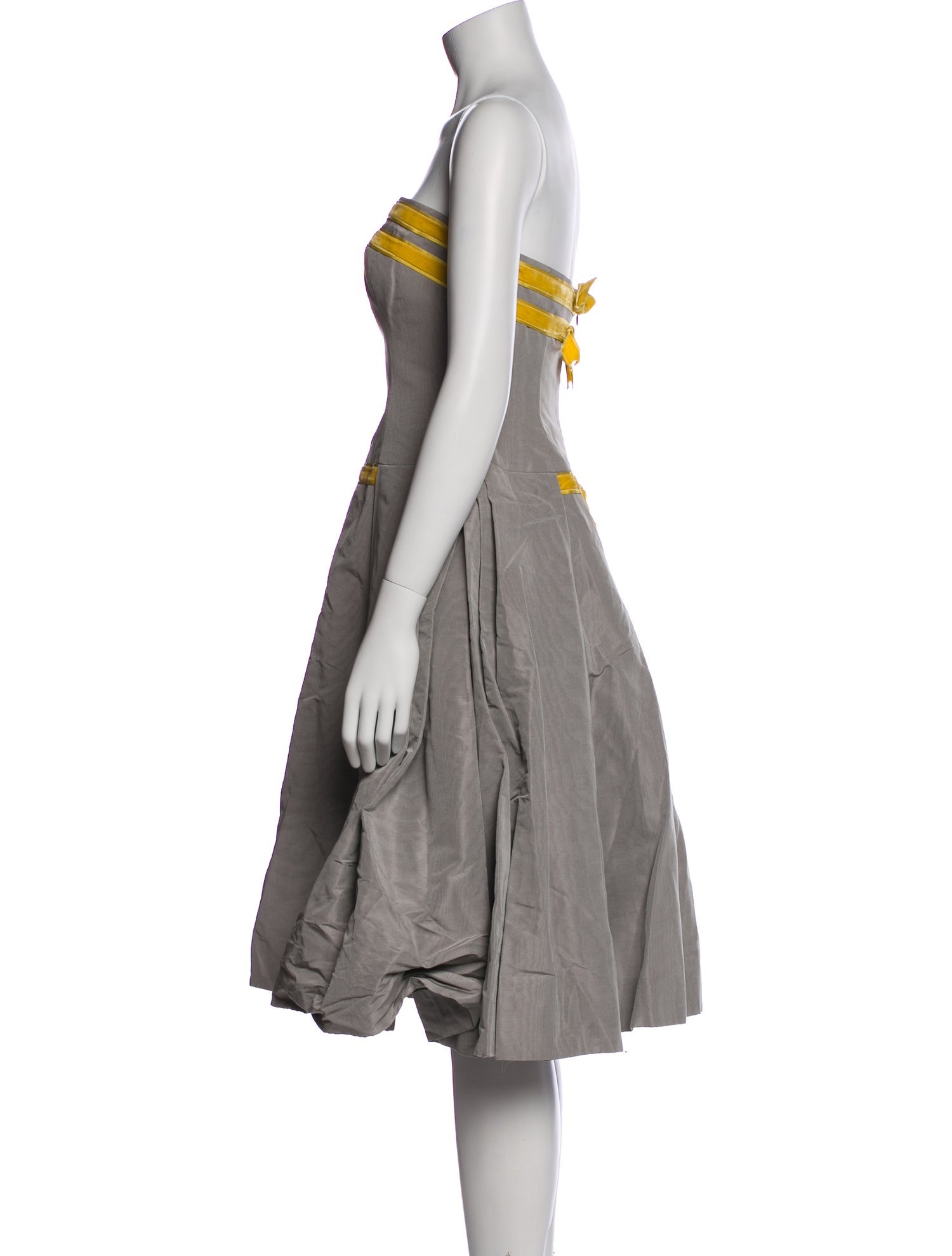 Carolina Herrera Strapless Knee-Length Dress