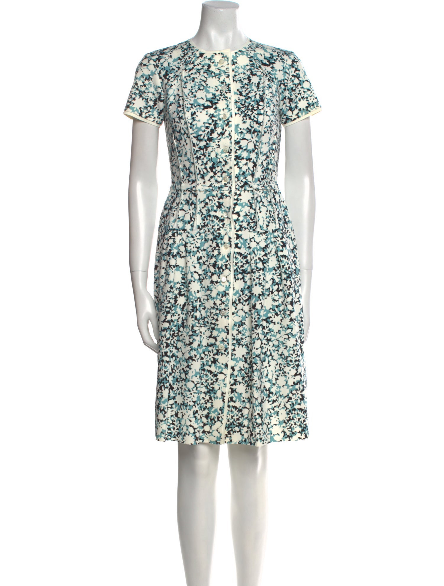 Carolina Herrera Floral Print Knee-Length Dress