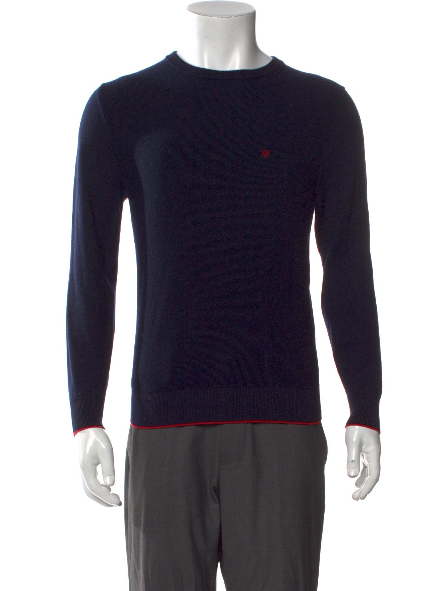 CH Carolina Herrera Merino Wool Crew Neck Pullover