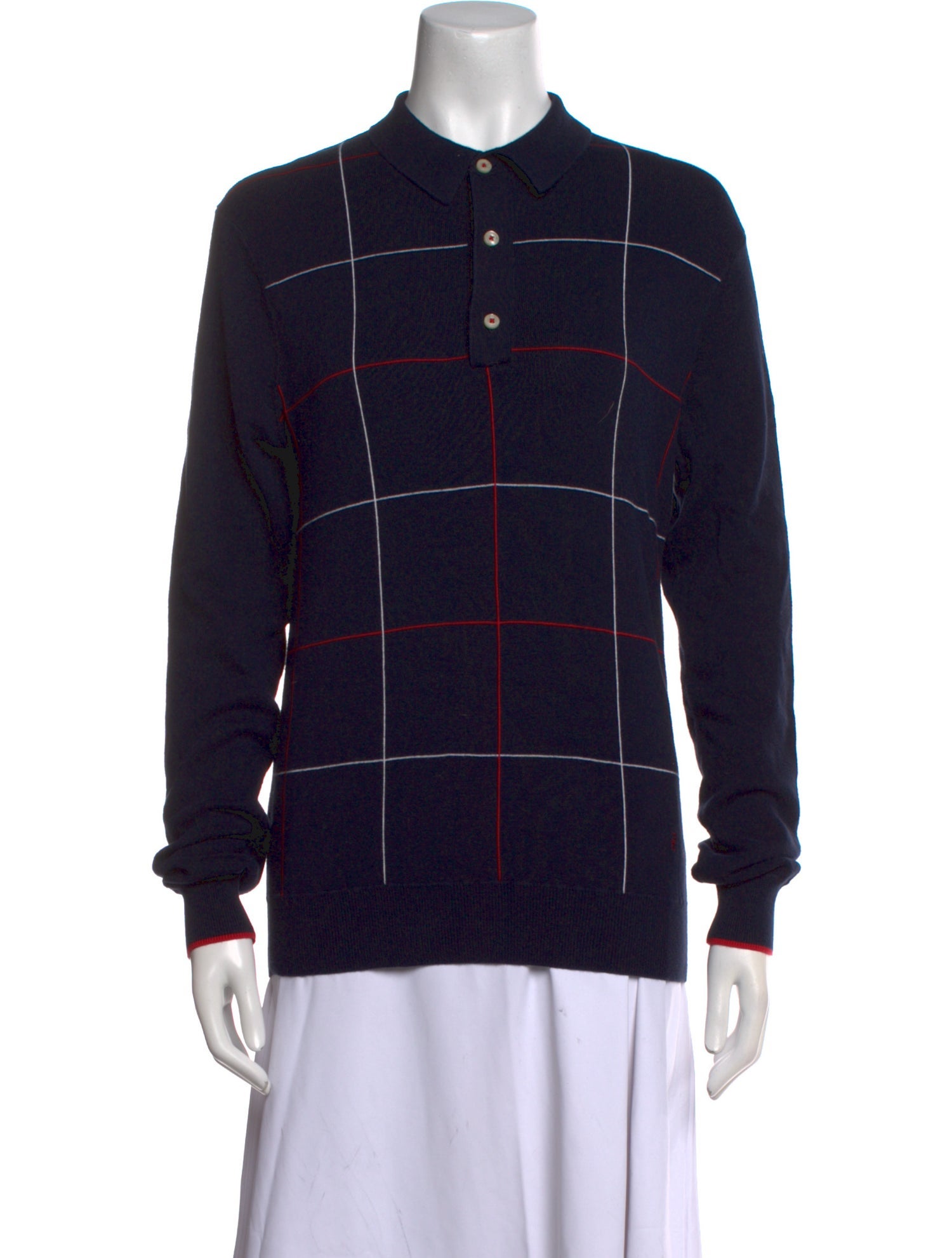 CH Carolina Herrera Plaid Print Sweater