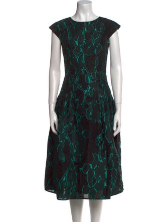 Carolina Herrera Printed Midi Length Dress