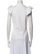 Carolina Herrera Short Sleeve Button-Up Top