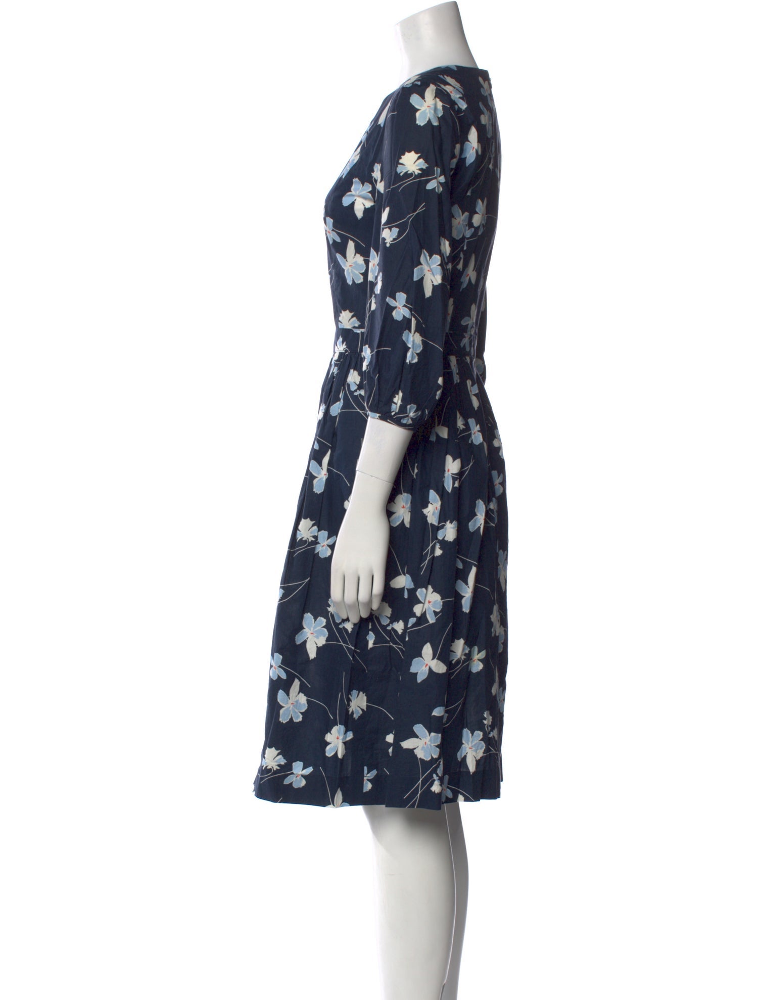 Carolina Herrera Floral Print Knee-Length Dress