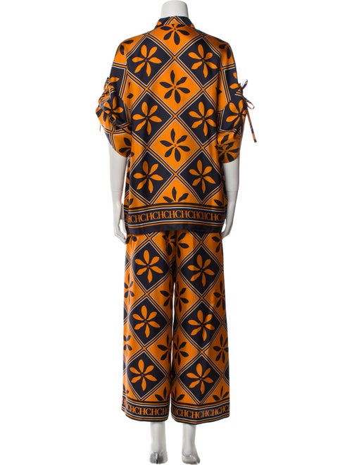 Carolina Herrera Silk Printed Pant Set