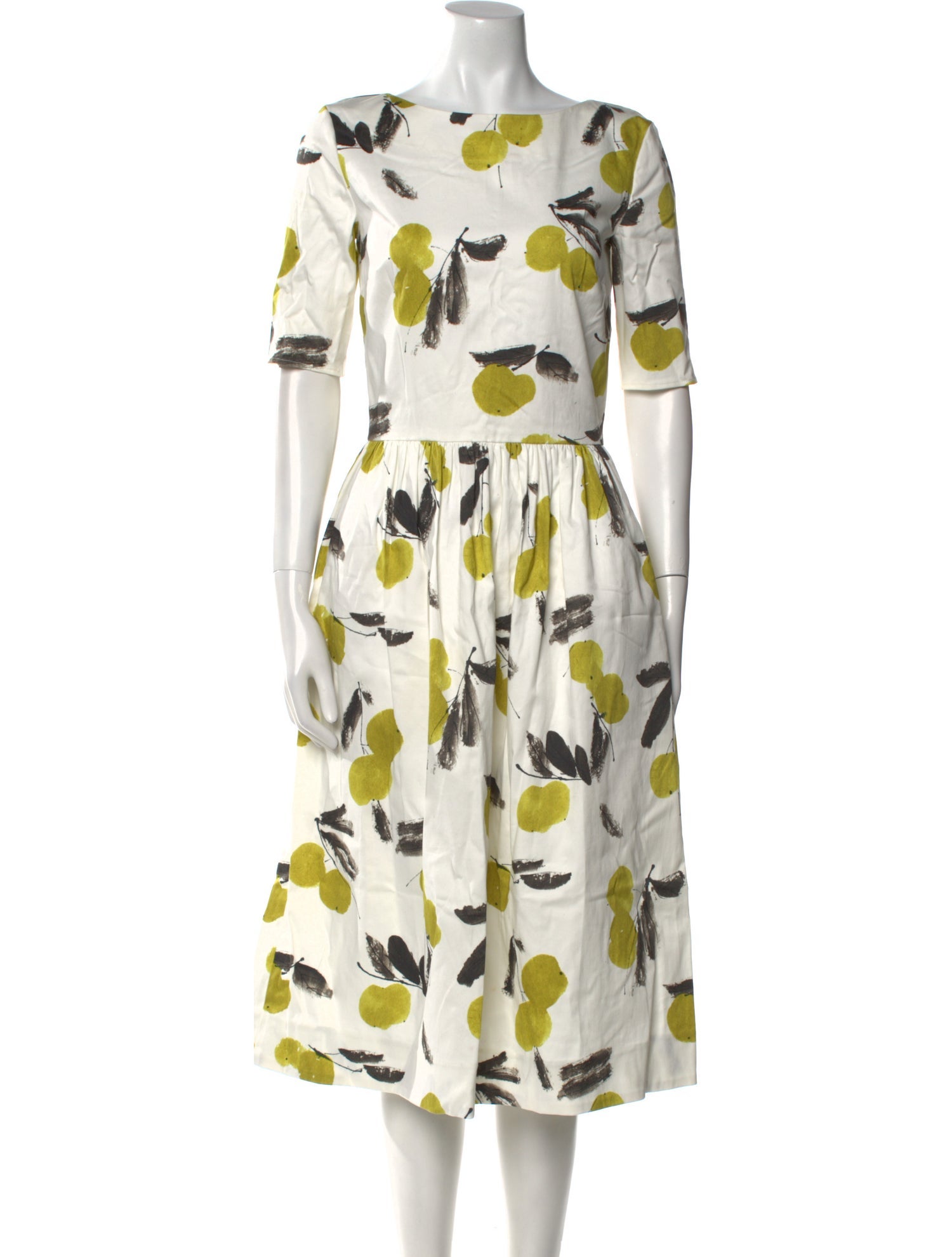 Carolina Herrera Floral Print Midi Length Dress