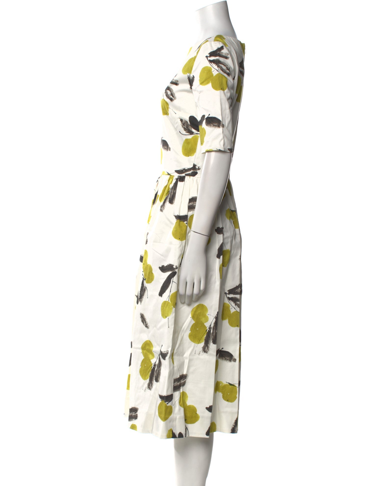 Carolina Herrera Floral Print Midi Length Dress