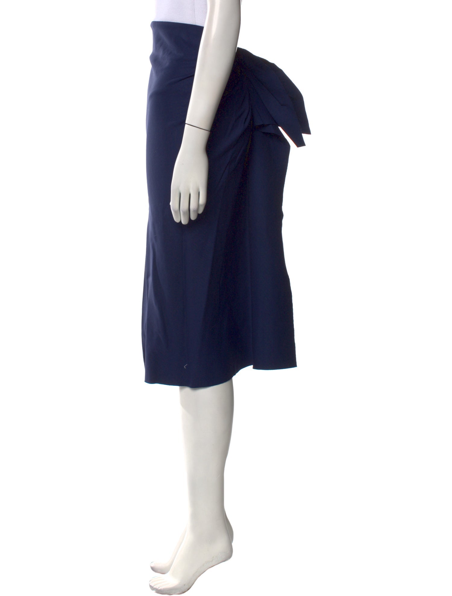 Carolina Herrera Raw-Edge Trim Knee-Length Skirt