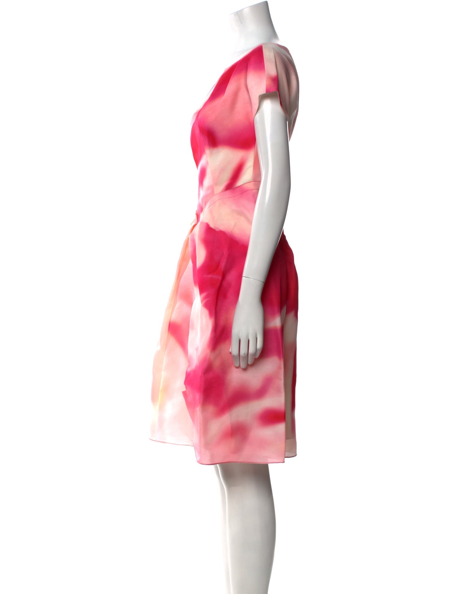 Carolina Herrera Tie-Dye Print Knee-Length Dress