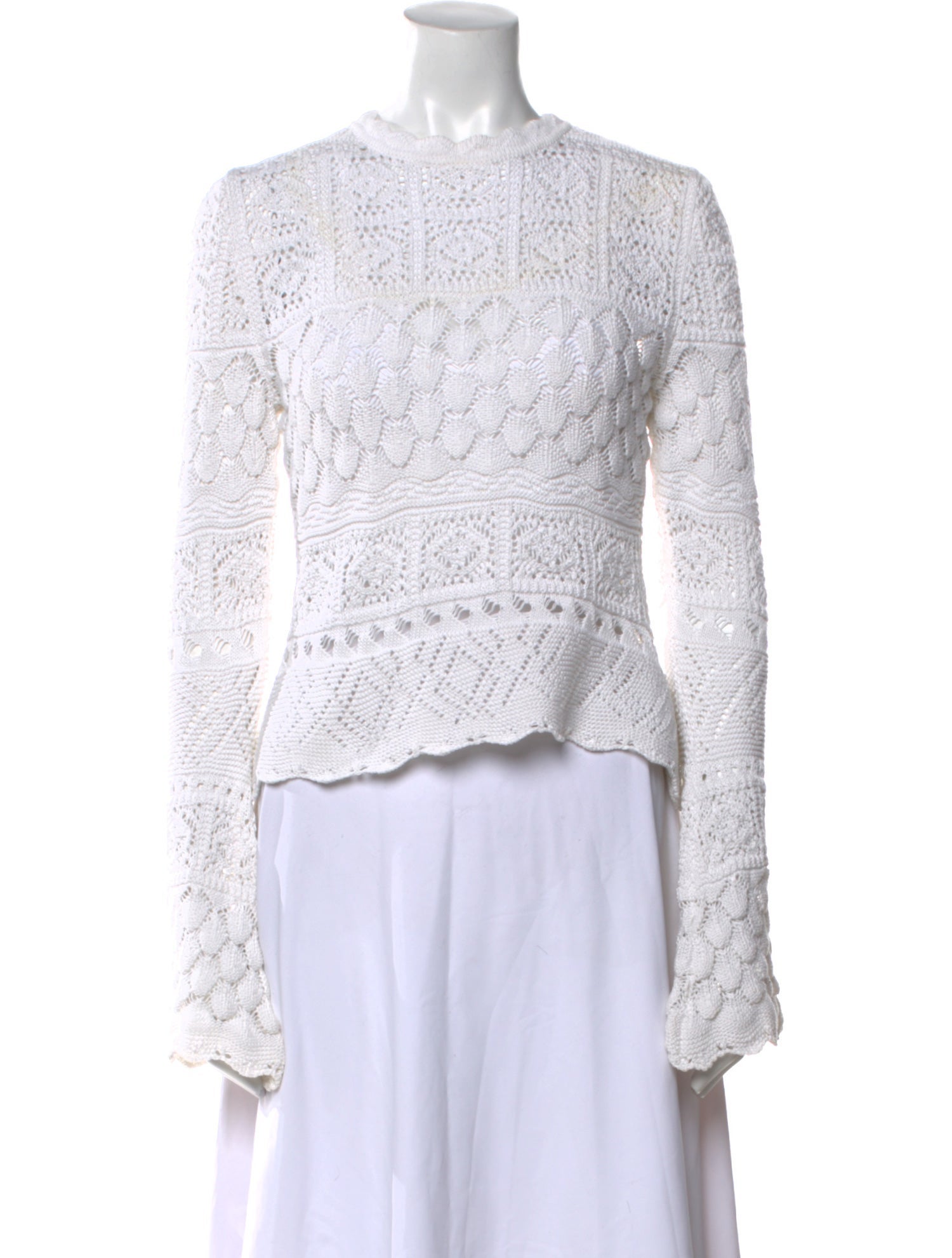 Carolina Herrera Lace Pattern Crew Neck Sweatshirt