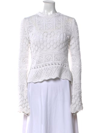 Carolina Herrera Lace Pattern Crew Neck Sweatshirt