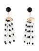 Carolina Herrera Faux Pearl & Resin Chandelier Earrings