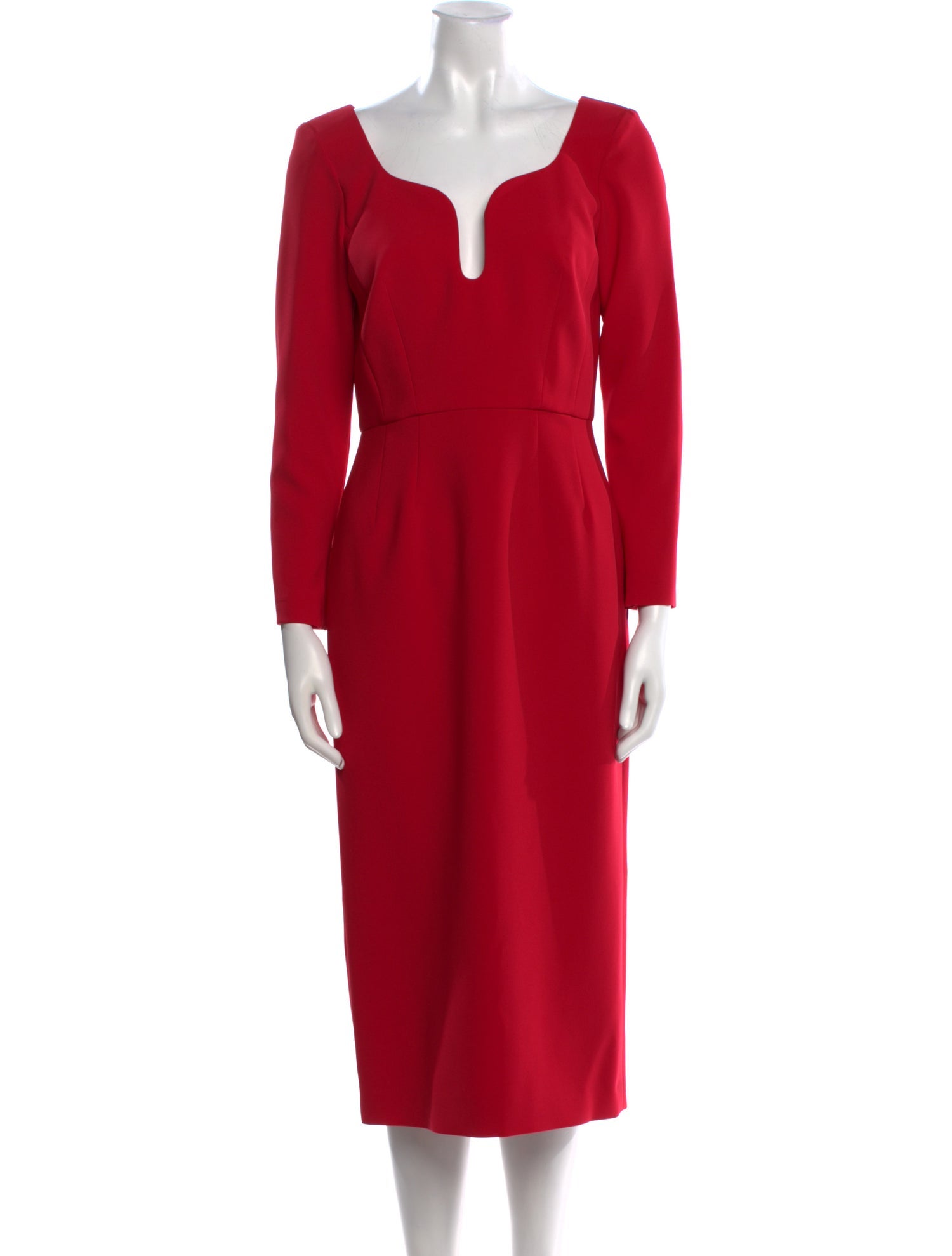 Carolina Herrera Square Neckline Midi Length Dress w/ Tags