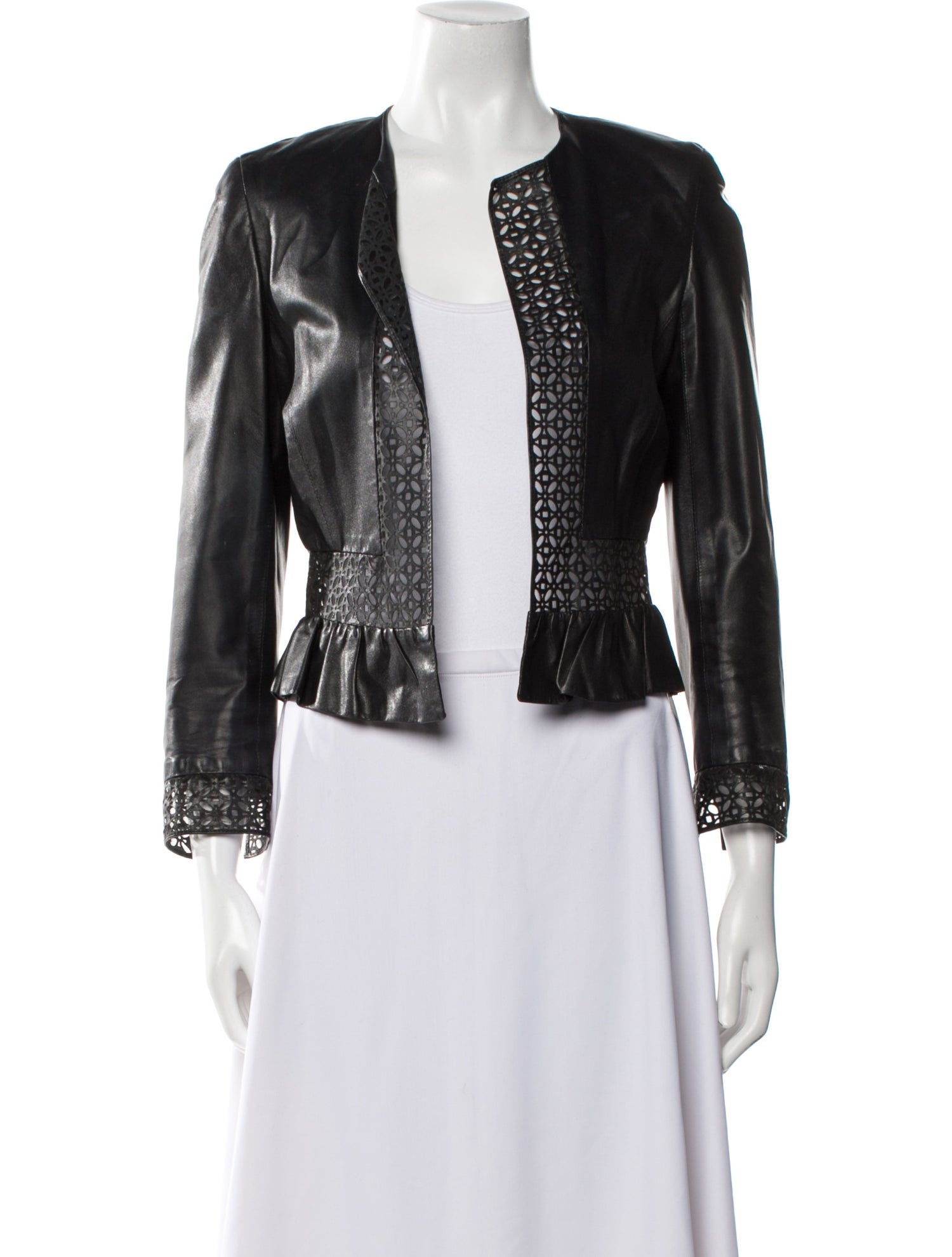 Carolina Herrera Leather Evening Jacket