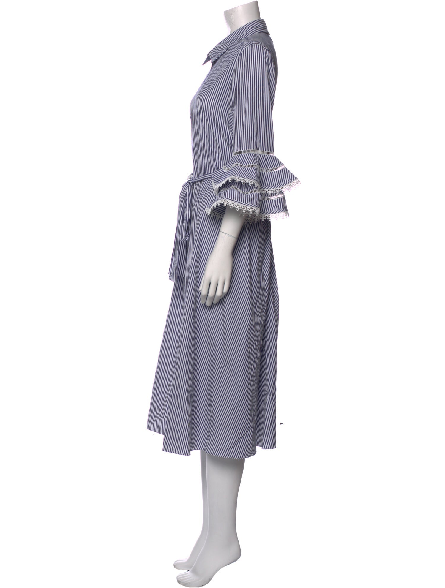 Carolina Herrera Striped Midi Length Dress