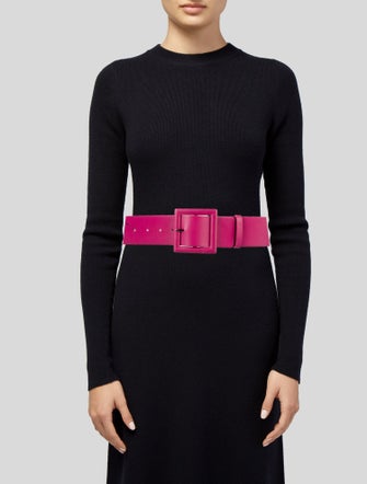Carolina Herrera Wide Leather Waist Belt