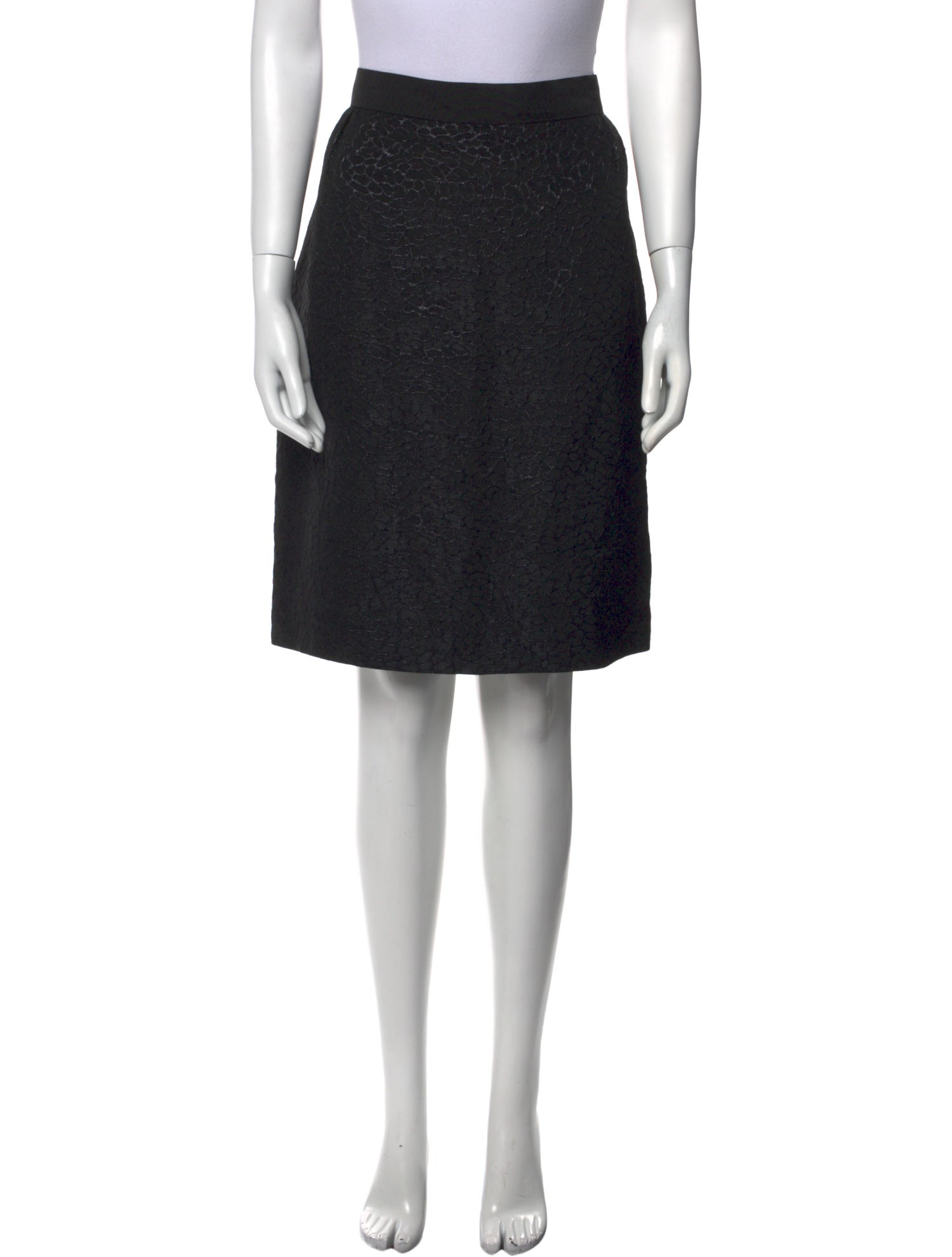 Carolina Herrera Beaded Accents Knee-Length Skirt
