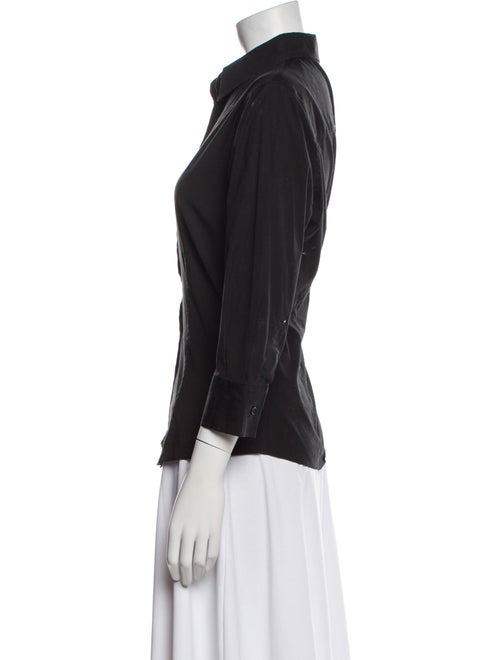 Carolina Herrera Three-Quarter Sleeve Button-Up Top