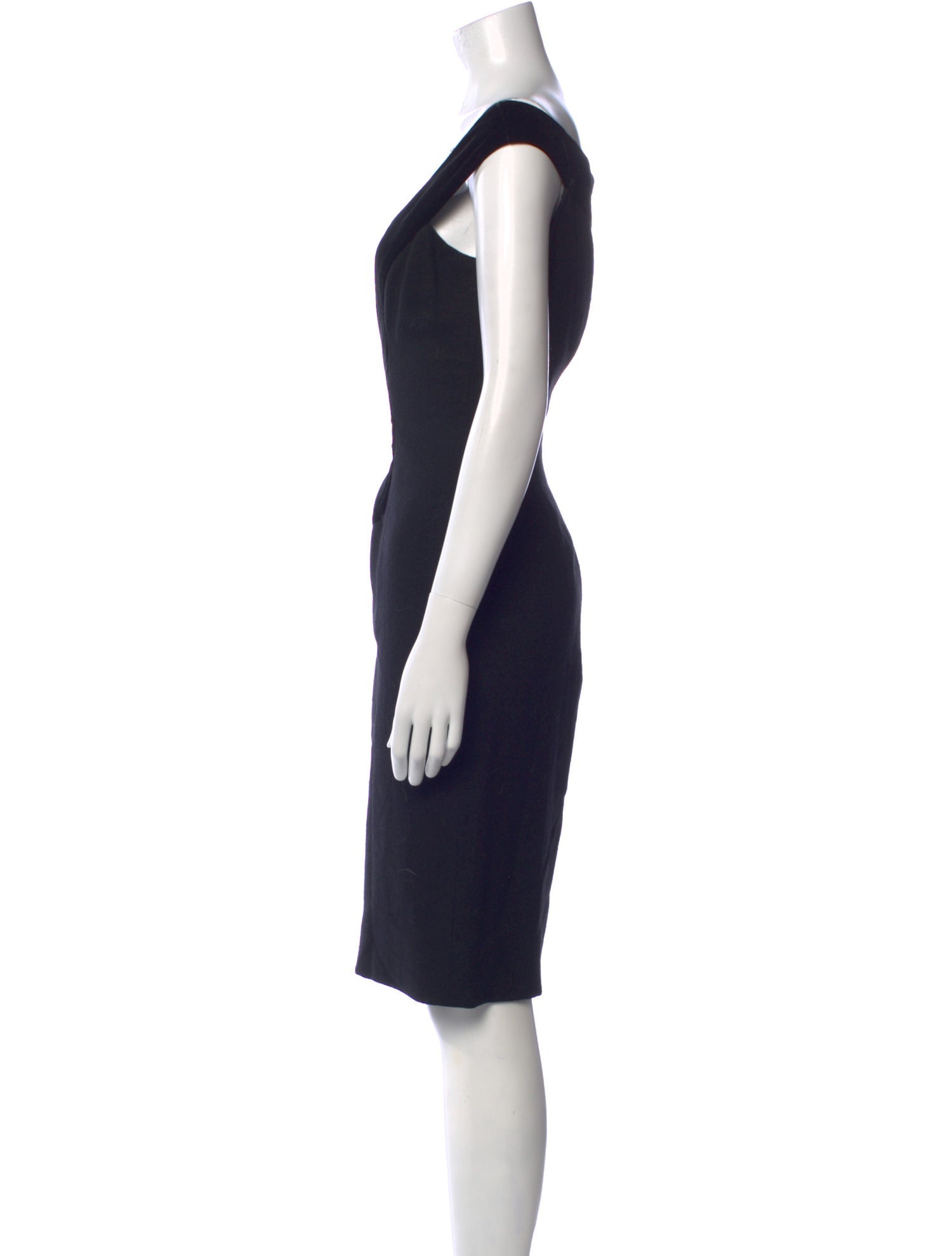 Carolina Herrera Scoop Neck Knee-Length Dress