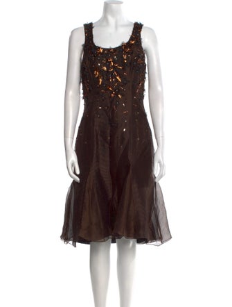 Carolina Herrera Silk Midi Length Dress