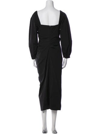 Carolina Herrera Square Neckline Long Dress