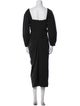 Carolina Herrera Square Neckline Long Dress