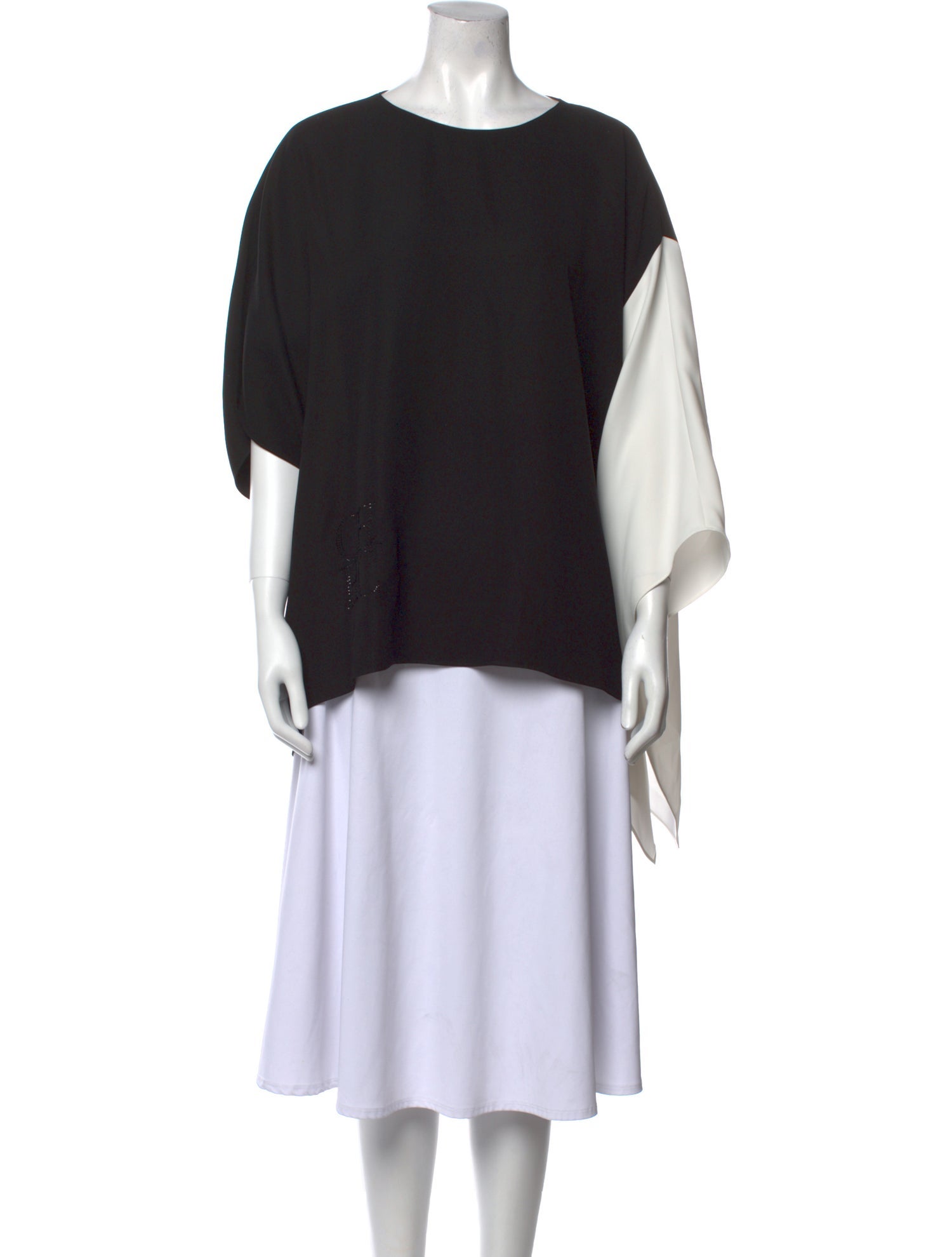 Carolina Herrera Colorblock Pattern Scoop Neck T-Shirt