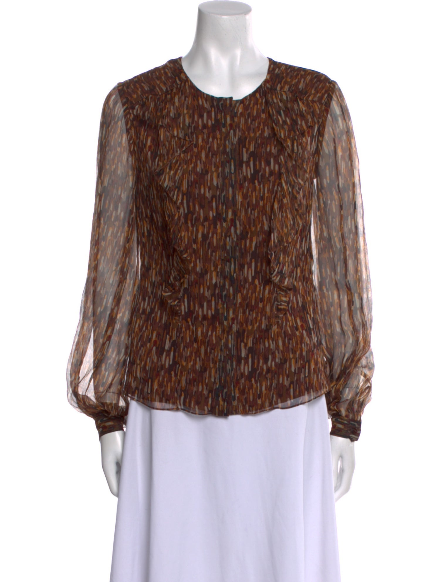 Carolina Herrera Silk Animal Print Blouse