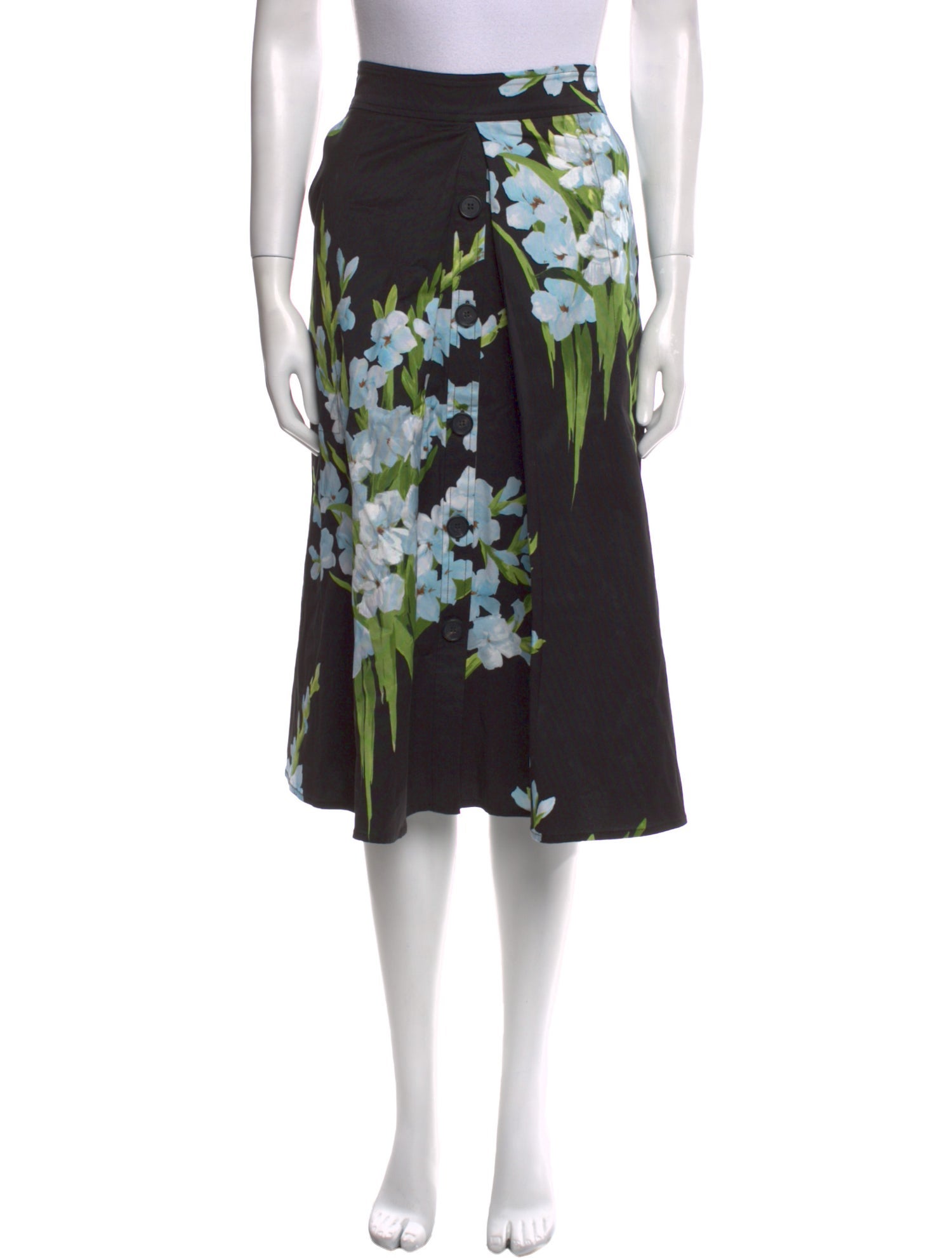 Carolina Herrera Floral Print Knee-Length Skirt