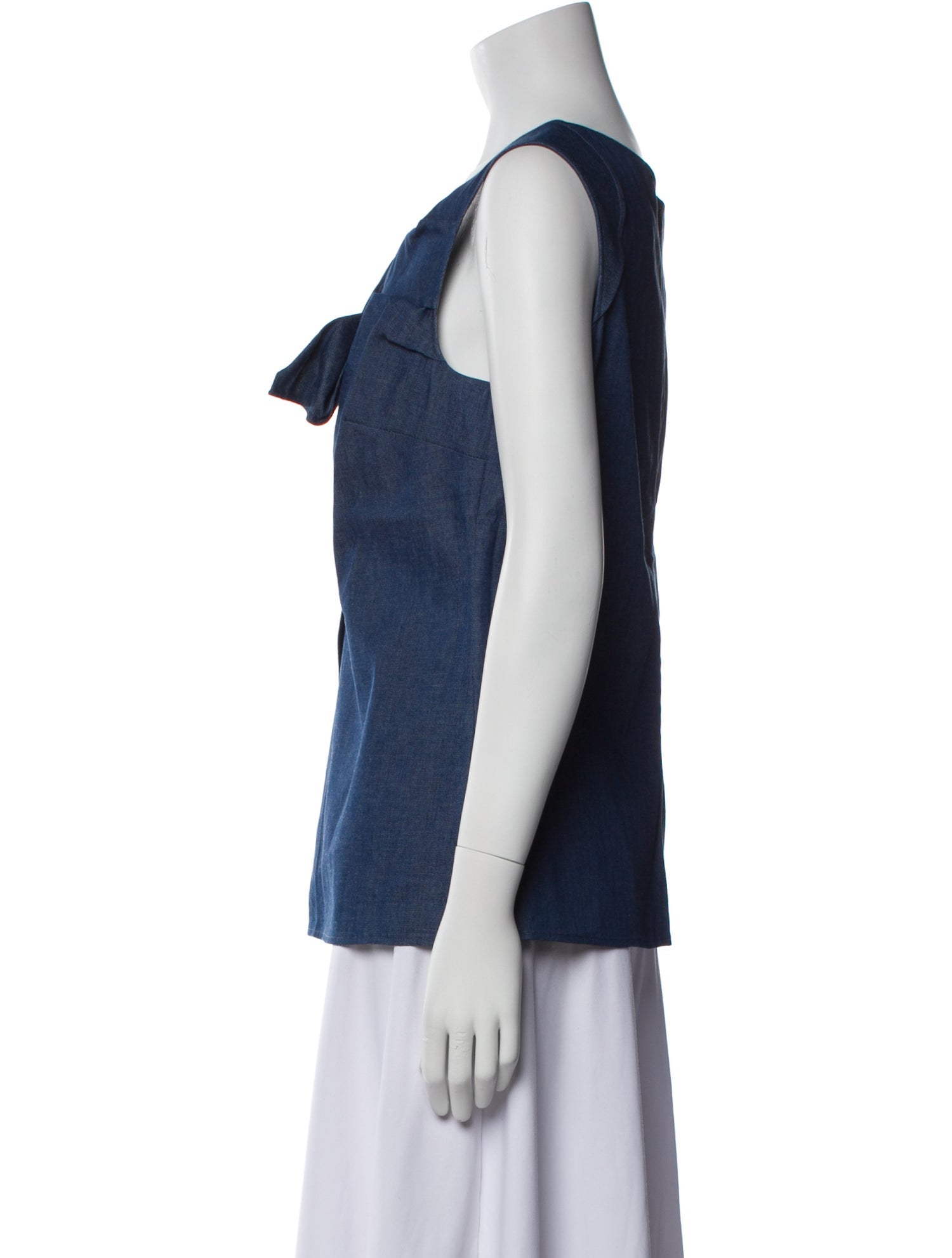 Carolina Herrera Cowl Neck Sleeveless Top
