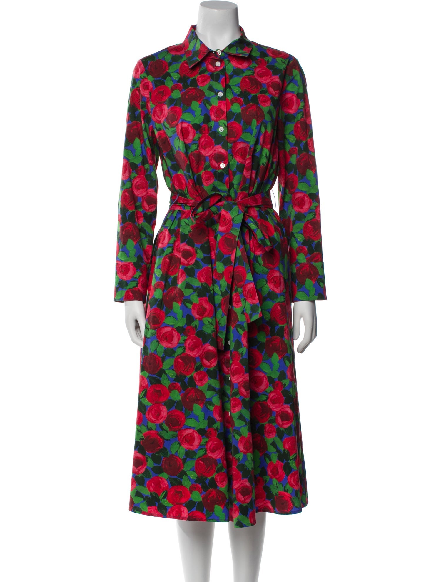 Carolina Herrera Floral Print Midi Length Dress